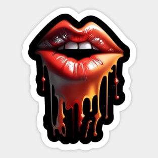 Sweet lovely Lips | Hot Kiss | Juicy Red Lips Girls Sticker